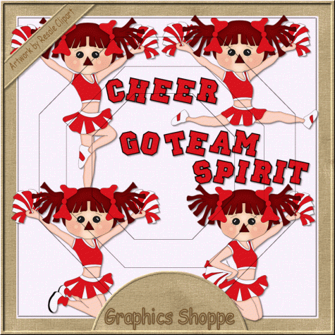     Resale Clipart    Cheerleaders Red Clip Art Graphics By Resale Clipart