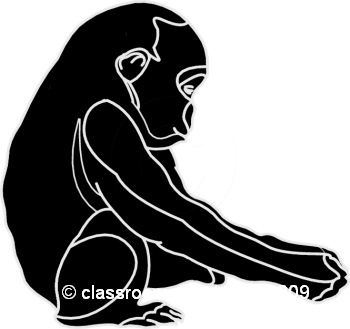 Silhouettes   Monkey Silhouette 0609 6   Classroom Clipart