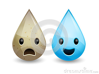 Vector Dirty And Clean Water Drops Stock Images   Image  29446814