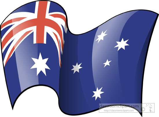 World Flags   Australia Flag Waving 3   Classroom Clipart