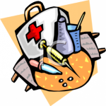 0511 0811 1717 0435 Medical Supplies First Aid Kit Clipart Image