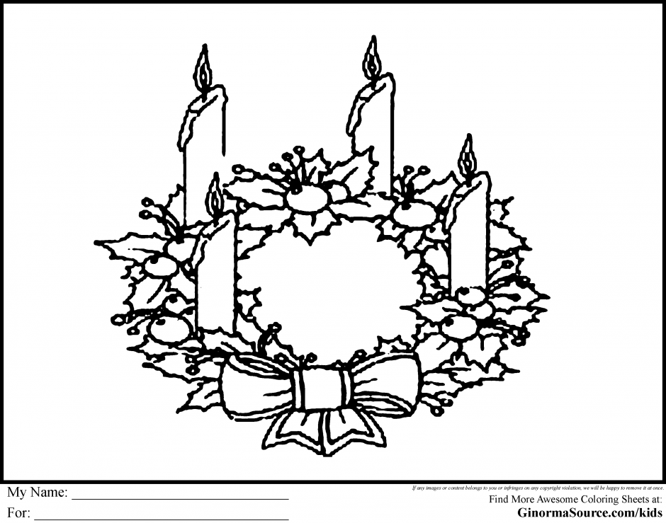 Advent Wreath Coloring Page Hagio Graphic 213862 Advent Wreath