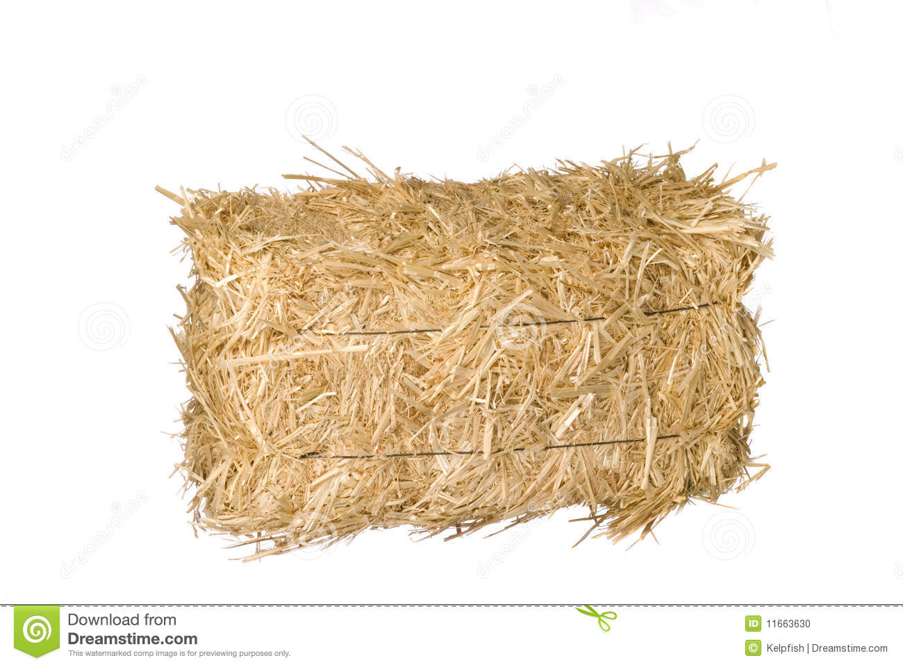 Bale Of Hay Isolated On A White Background 