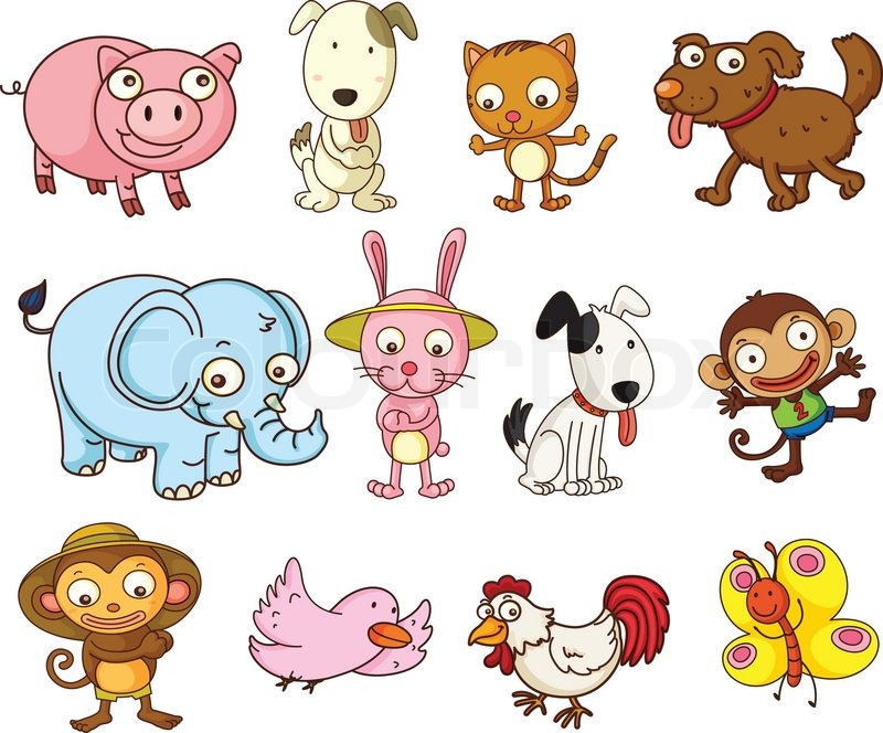 Cartoon Animals   Vector   Colourbox