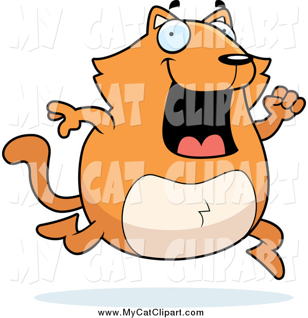 Chubby Ginger Cat Running Cat Clip Art Cory Thoman