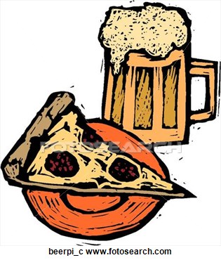 Clip Art   Beer   Pizza  Fotosearch   Search Clipart Illustration