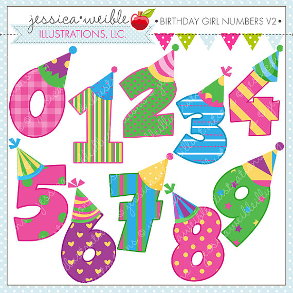Clipart For Commercial Or Personal Use Birthday Number Clipart