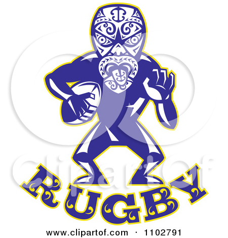 Clipart Maori Warrior Rugby Player Over Text  Ndash Royalty Free    