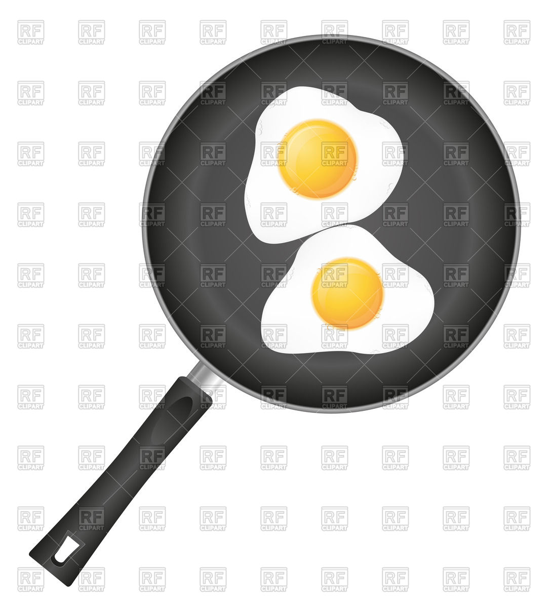 Fried Egg In A Frying Pan 60328 Download Royalty Free Vector Clipart