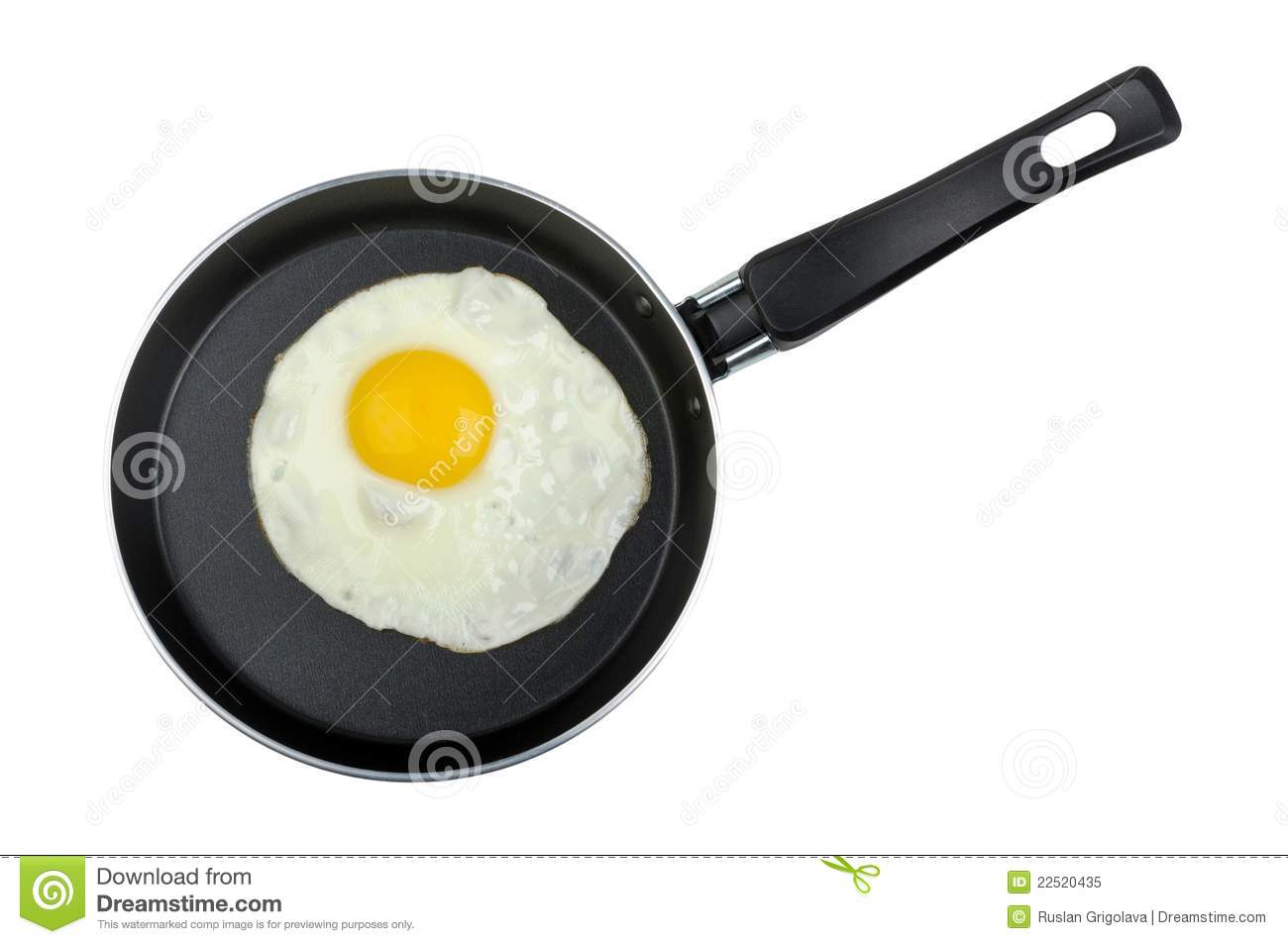Fried Egg In A Frying Pan Royalty Free Stock Photo   Image  22520435