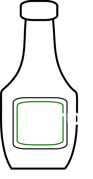 Ketchup Bottle Outline Clip Art At Clker Com   Vector Clip Art Online    