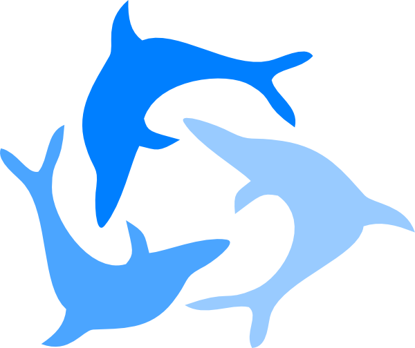 Light Blue Dolphin Clip Art At Clker Com   Vector Clip Art Online