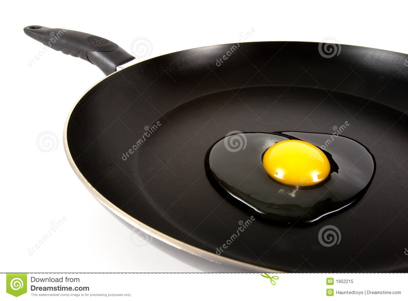 Raw Egg On Frying Pan Royalty Free Stock Photo   Image  1952215