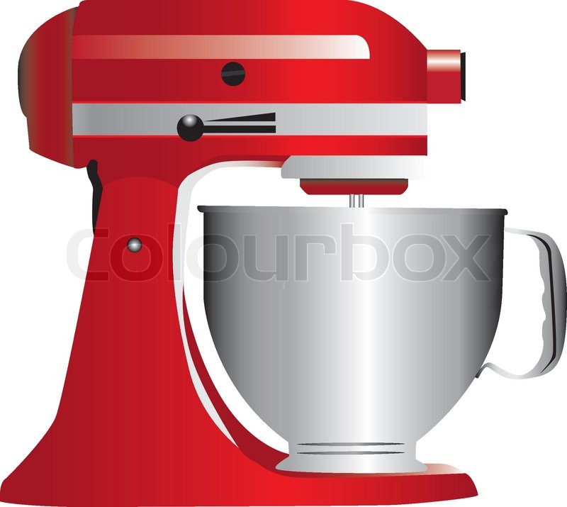 Red Stand Mixer   Vector   Colourbox