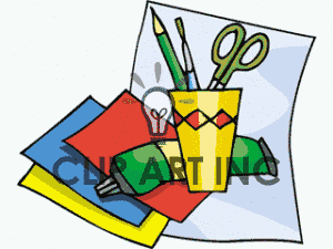 Royalty Free Cartoon Set Of School Supplies Clipart Image Picture Art