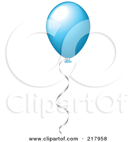 Royalty Free  Rf  Blue Balloon Clipart Illustrations Vector Graphics