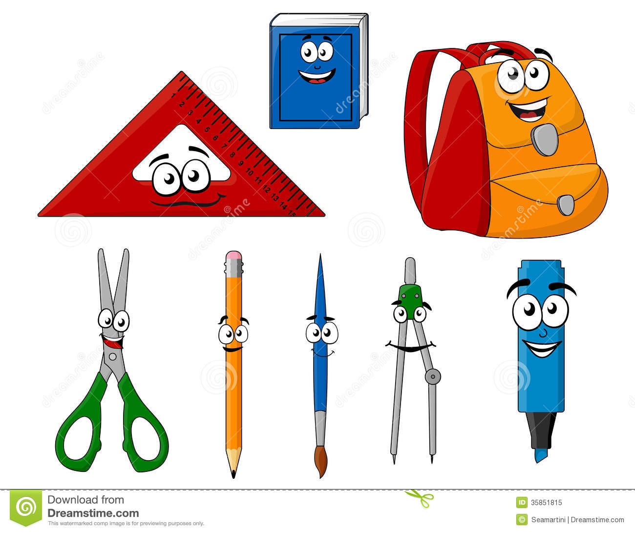 School Supplies And Objects Royalty Free Stock Photo   Image  35851815