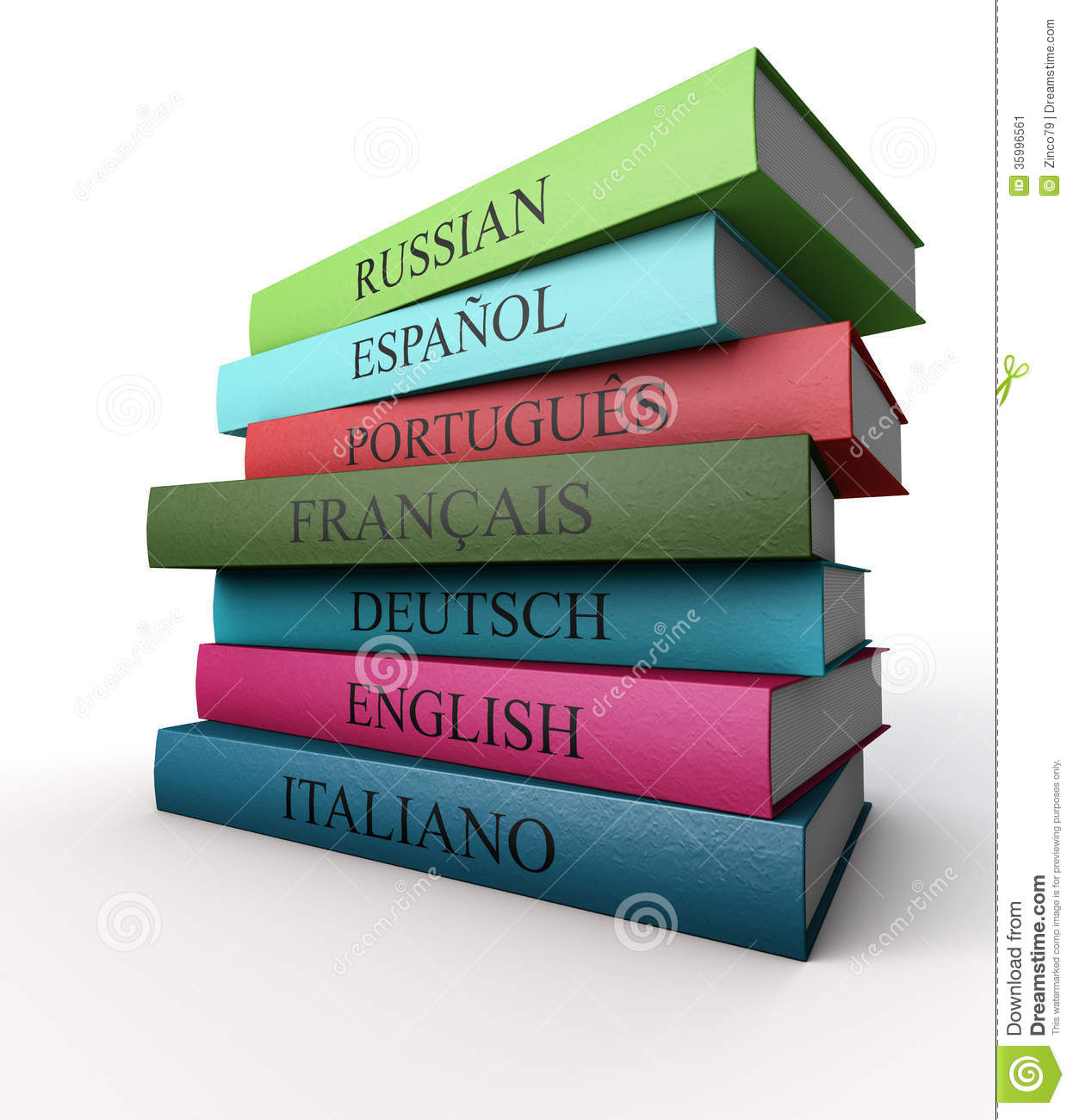 Spanish Dictionary Clipart Seven Dictionaries Each Other