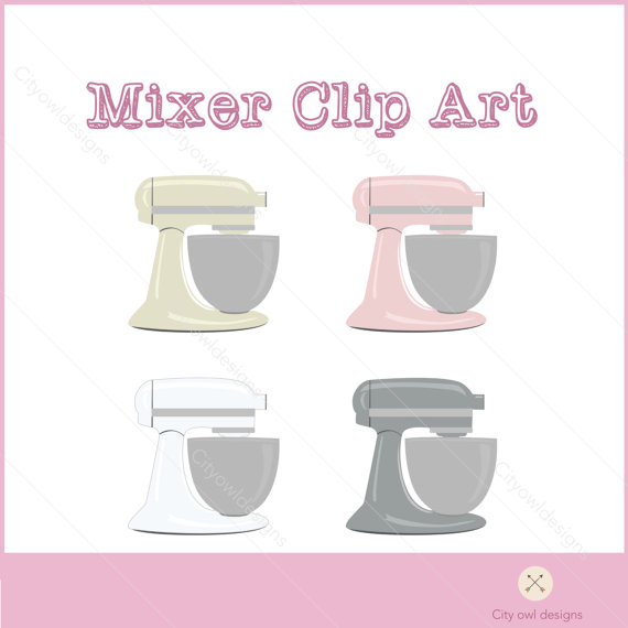 Stand Mixer Kitchen Clip Art Baking Clipart Colorful Cooking