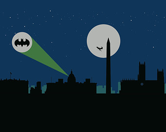 Bat Signal Clip Art Washington Skyline Batman