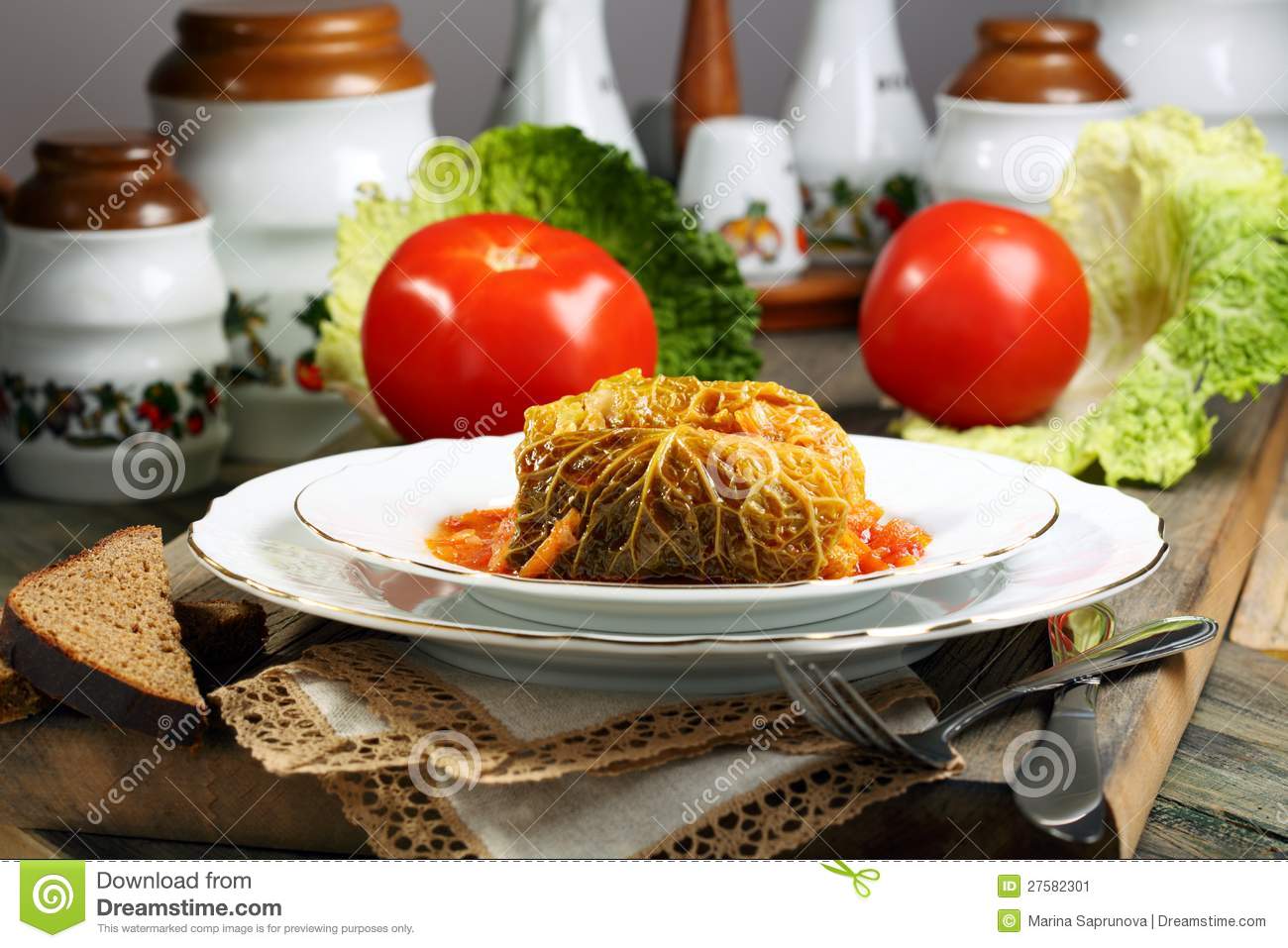 Cabbage Rolls Stuffed With Meat  Stock Image   Image  27582301