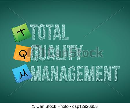 Clipart Vector Of Total Quality Management Illustration Design Over A