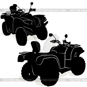 Contours Of Atvs   Vector Clipart
