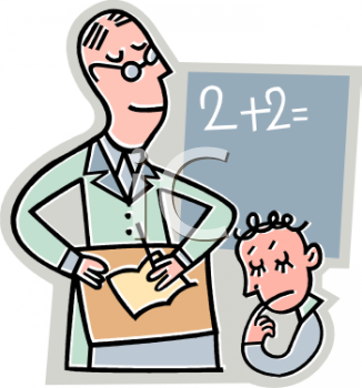 Education Clipart Picture Of Math Teacher Helping A Student