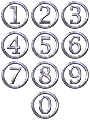Fancy Numbers Clipart