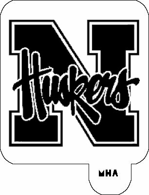 Mr  Hair Art Stencil   Nebraska Huskers Logo