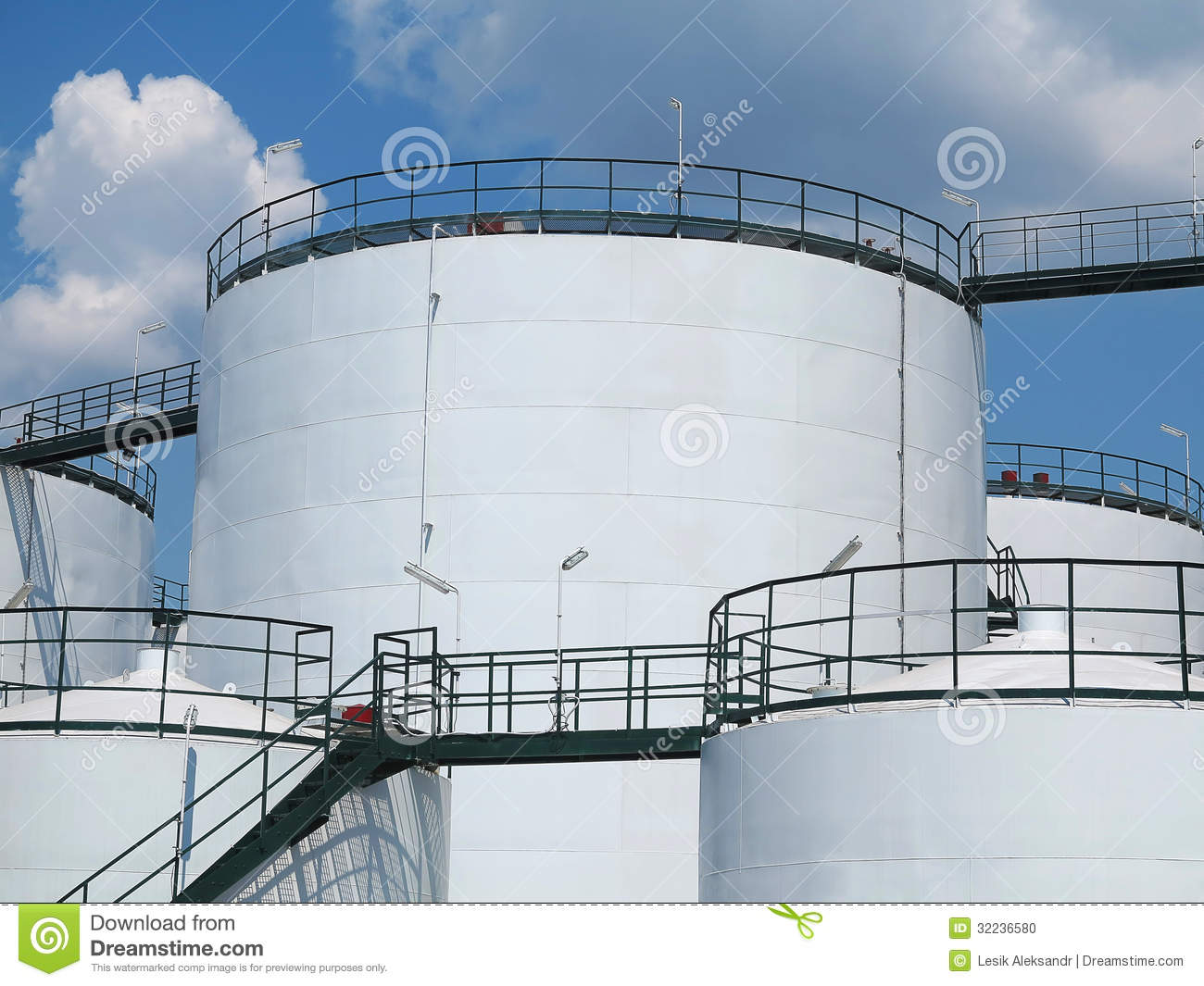 Oil And Gas Industry  Oil Reservoir And Storage Tank Of Mineral Oil 