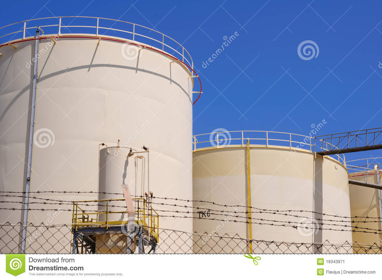 Oil And Gas Industry  Oil Reservoirs On A Petrochemical Plant 