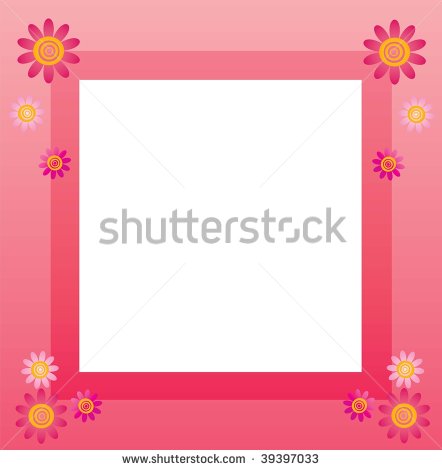 Picture Frame Clip Art  Flower Frame Clipart  Flower