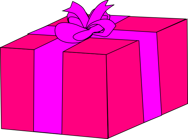 Pink Gift Box Clip Art At Clker Com   Vector Clip Art Online Royalty