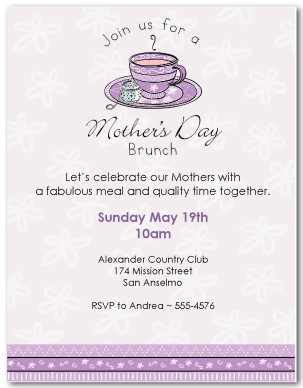 Printable Mother S Day Brunch Invitation Template