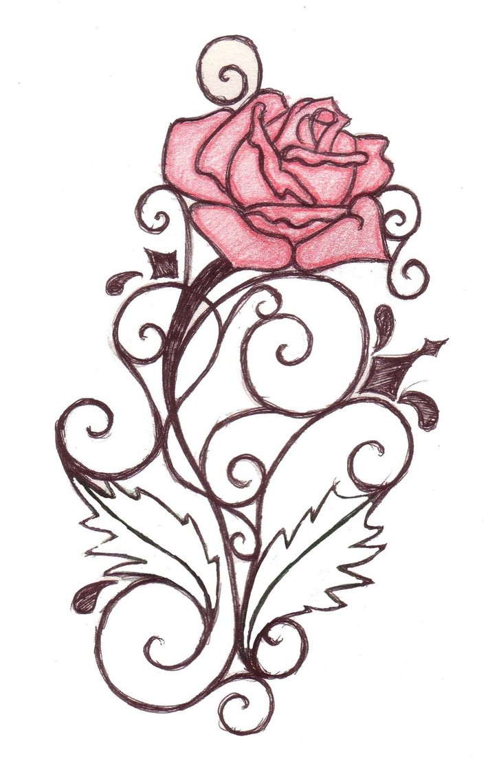 Rose Vine Tattoo Clipart   Cliparthut   Free Clipart
