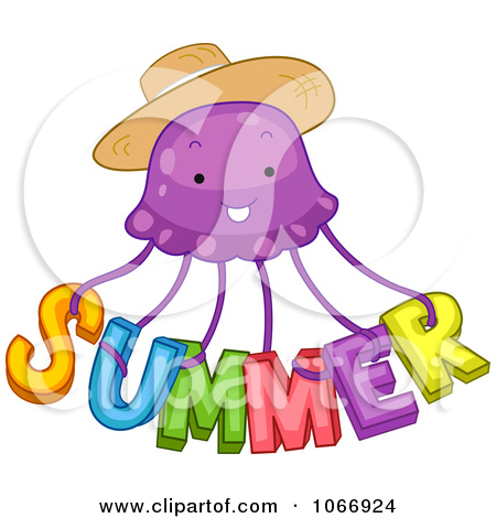 Royalty Free  Rf  Clipart Illustration Of A Cute Blue Jellyfish By Bnp