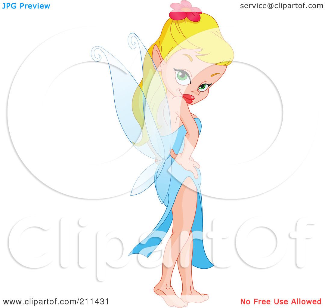 Royalty Free  Rf  Clipart Illustration Of A Flirty Blond Pixie In A