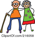 Royalty Free  Rf  Old Couple Clipart Illustrations Vector Graphics
