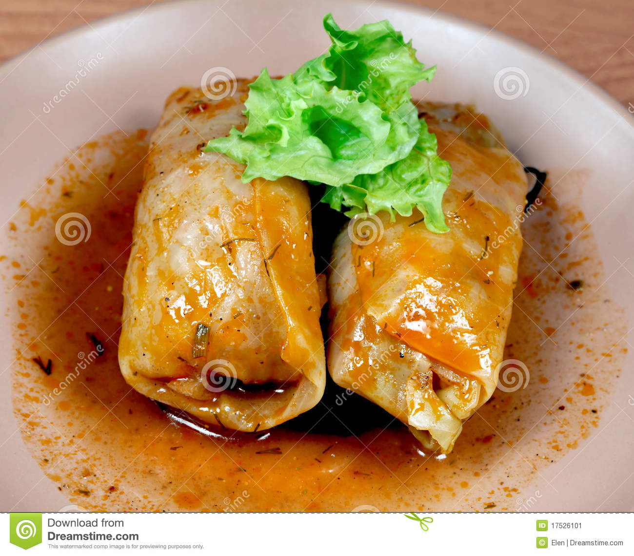 Russian Rolls   Goloubets Of Cabbage And Meat Stock Image   Image