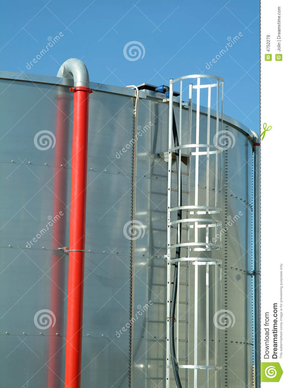 Stainless Steel Industrial Oil Reservoir Royalty Free Stock Images