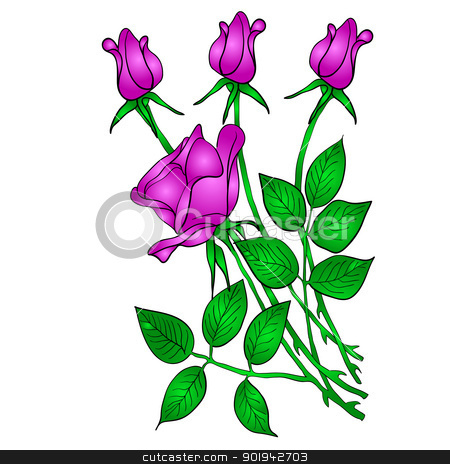 Tattoo Rose Flower Stock Vector Clipart Tattoo Rose Flower By Aarrows