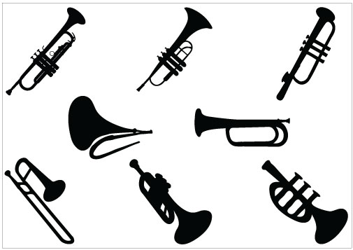 Trumpet Silhouette   Clipart Best
