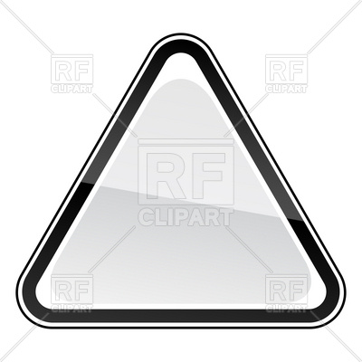 White Blank Three Cornered Road Sign With Black Border 12942 Signs