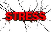 Word Stress In Red Color With Crack   Stock Illustration