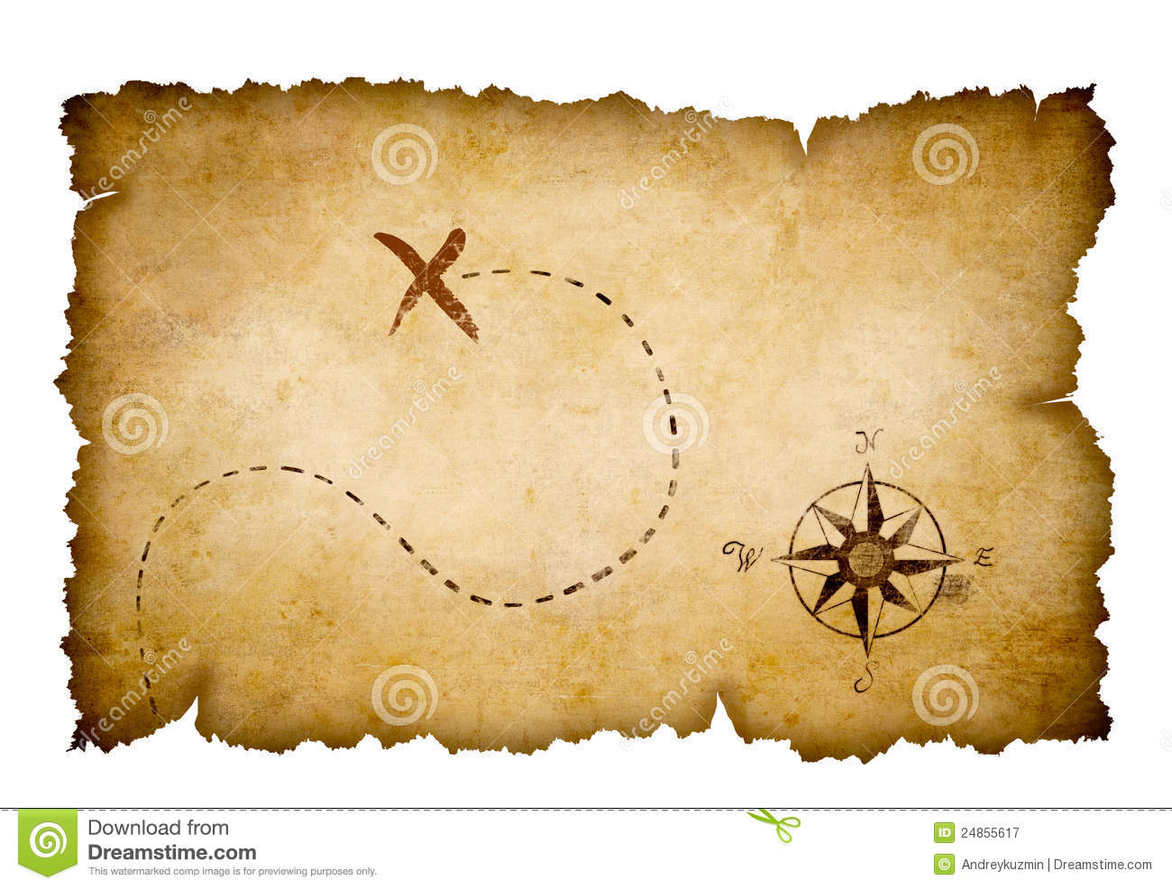 Abstract Pirates Old Treasure Map Royalty Free Stock Photography