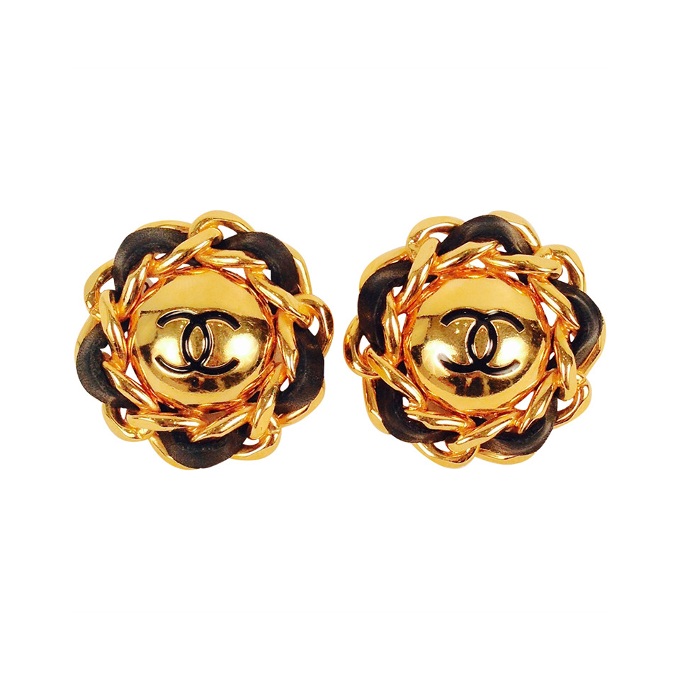 As New 1990s Chanel Chain Clip On Earrings At 1stdibs Clipart
