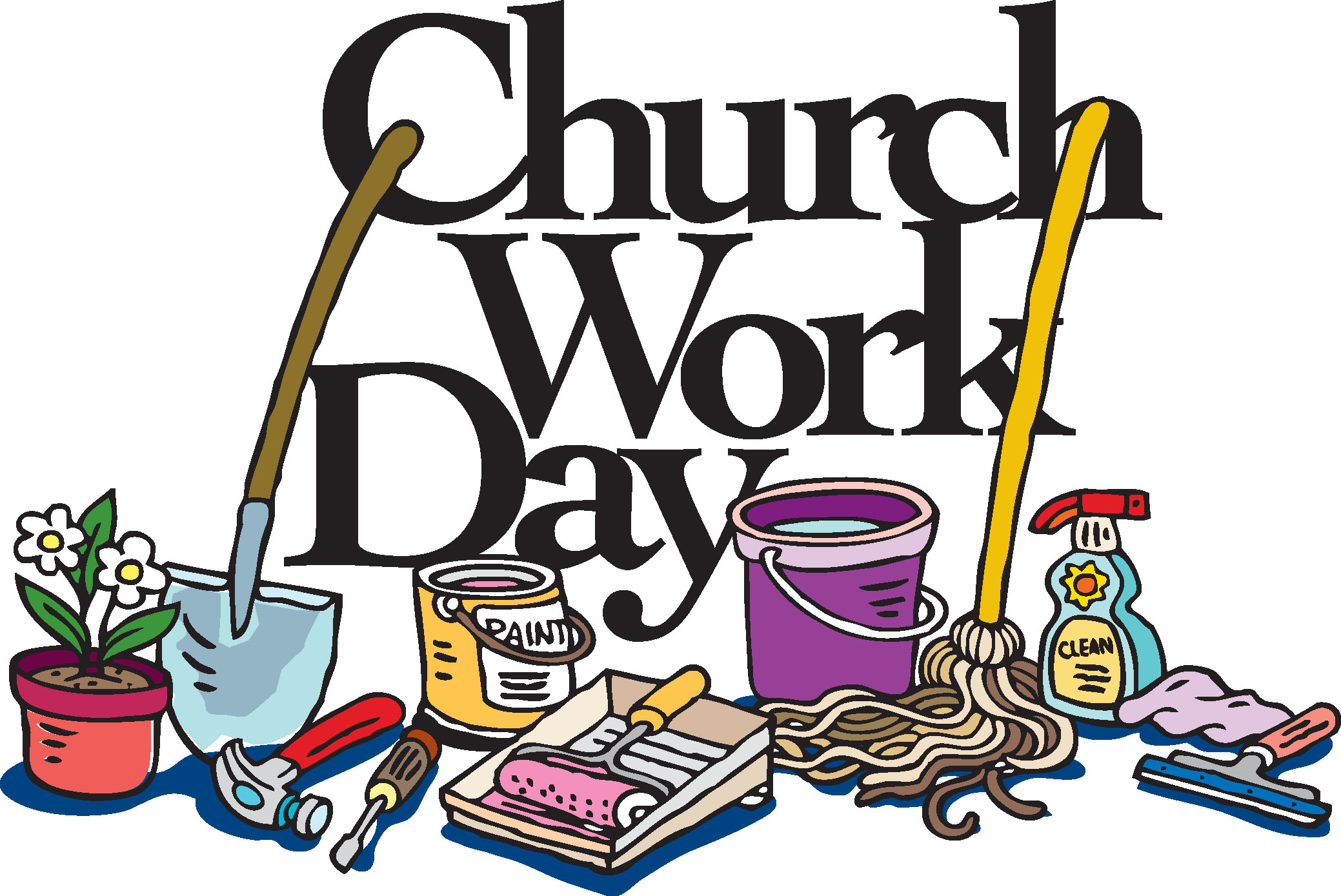 Church Clean Up Day Flyer Clipart