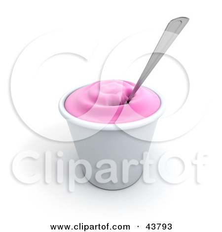 Clipart Illustration Of A Cup Of Chocolate Pudding Or Frozen Yogurt By