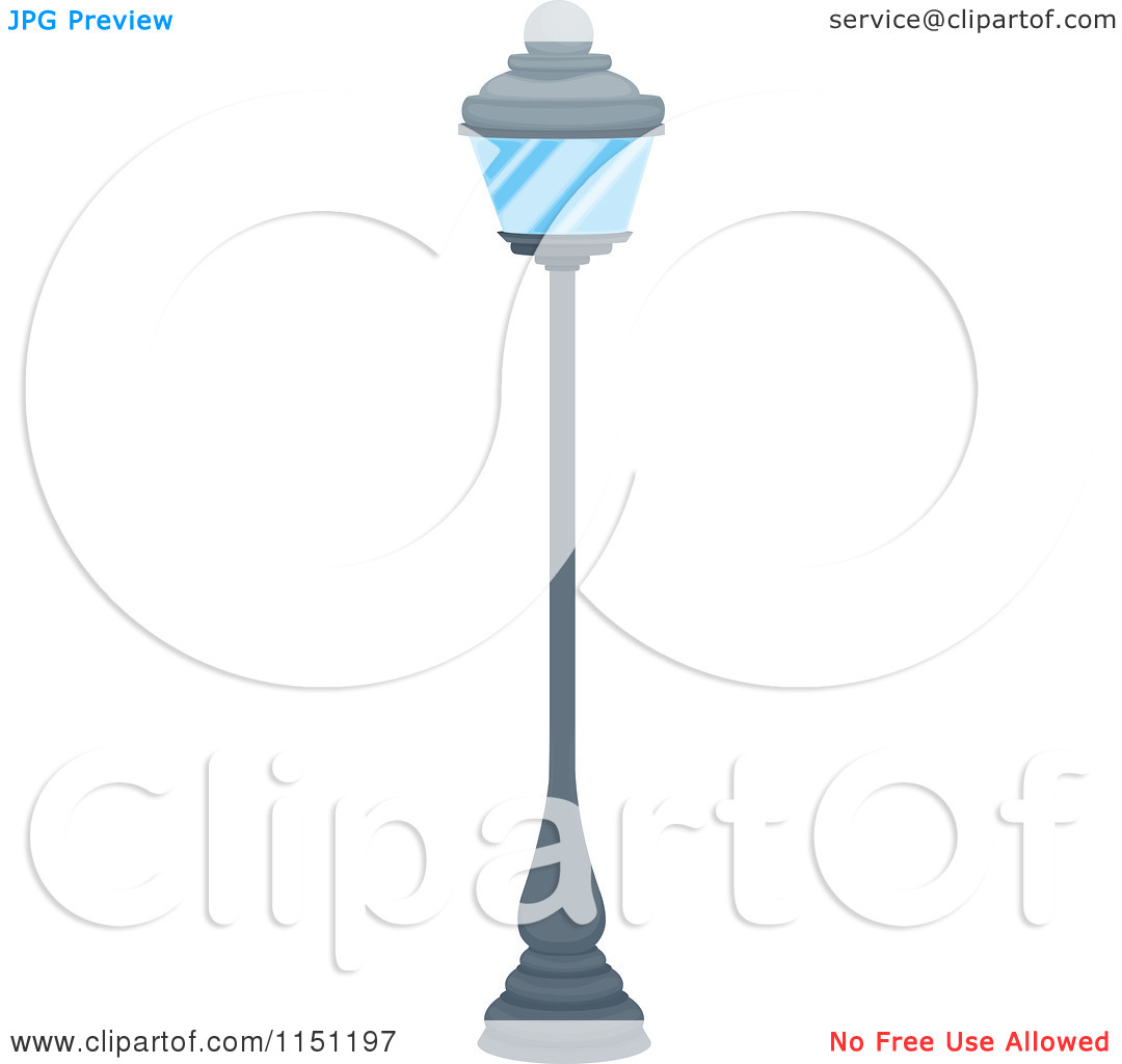 Clipart Of A Street Lamp   Royalty Free Vector Clipart By Iimages    